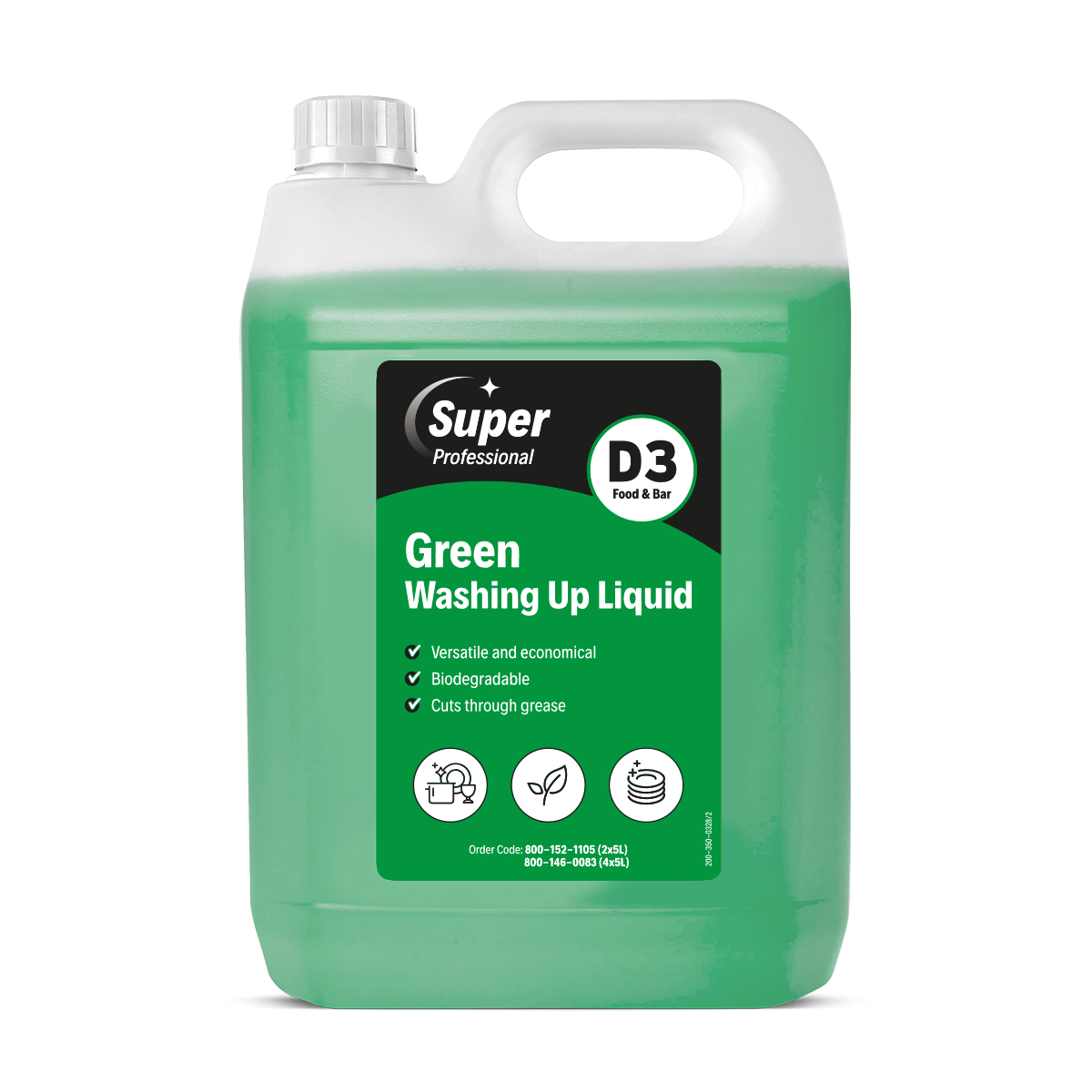 4x5L D3 GREEN DETERGENT WASHING UP LIQUID