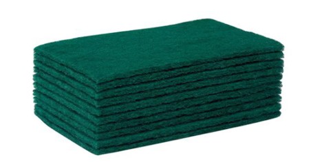 x10 RAM/HYG GREEN CONTRACT SCOURING PADS
