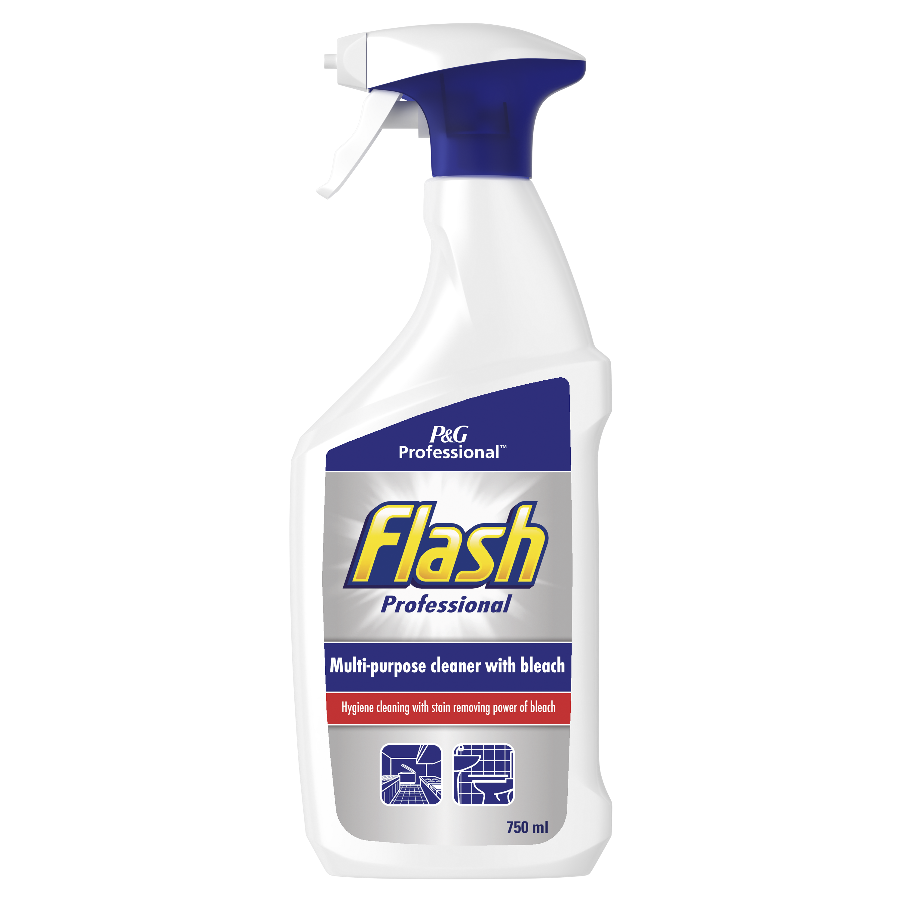 10x750ml FLASH MULTI CLEANER WITH BLEACH