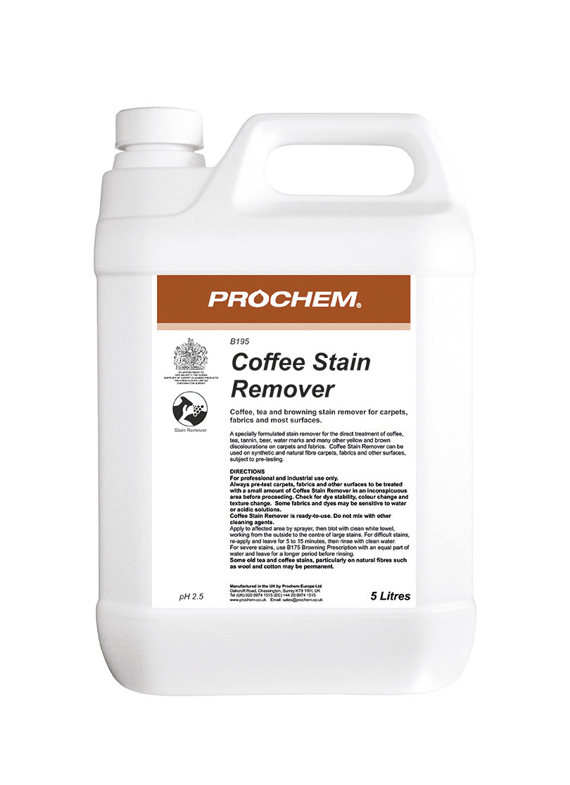 SINGLE* x5Ltr PROCHEM COFFEE STAIN REMOVER