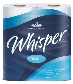 40x200s WHISPER SOFT 2PLY LUXURY T/ROLL
