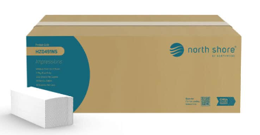 x3000 NORTH SHORE Z FOLD H/T WHITE 2PLY