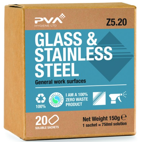 x20 PVA SACHETS GLASS, MIRRORS+STAINLESS