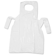 SINGLE* x100 APRON WHITE POLYTHENE FLAT