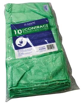 x10 RAM/HYG GREEN CONTRACT MICROFIBRE