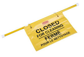 R/MAID SAFETY HANGING SIGN CLOSED FOR