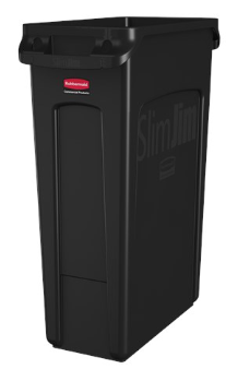 x4 R/MAID 87Ltr BLACK SLIM JIM BIN