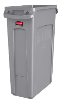 x1 R/MAID 87Ltr GREY SLIM JIM BIN