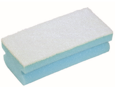 PACK* x10 BLUE/WHITE SPONGE SCOURER NON