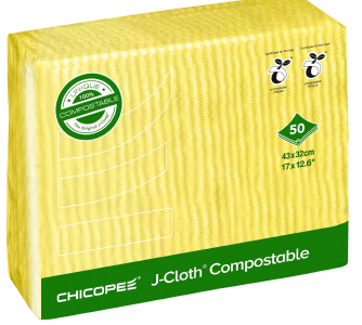 PACK* x50 YELLOW CHICOPEE J CLOTH PLUS 1/4