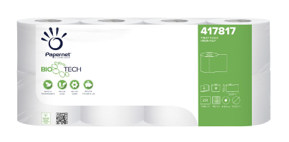56x250s BIO TECH TOILET TISSUE ROLL 3PLY
