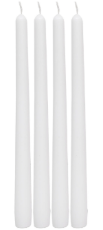x200 25cm WHITE TAPERED CANDLES