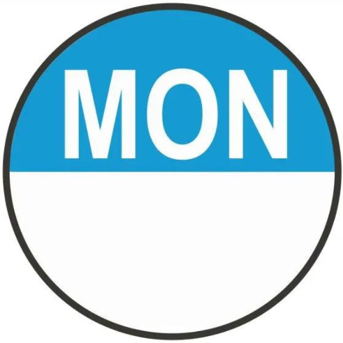 x1000 *ROUND* MONDAY DAY DOTS