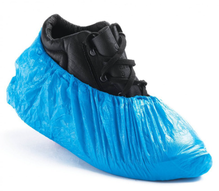 PACK* x100 BLUE OVERSHOES 16 inch DF01/16