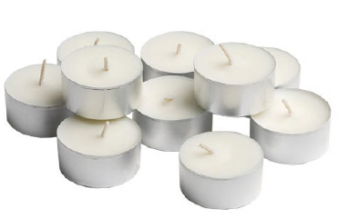 x75 TEA LIGHTS CANDLES WHITE (8 Hours)
