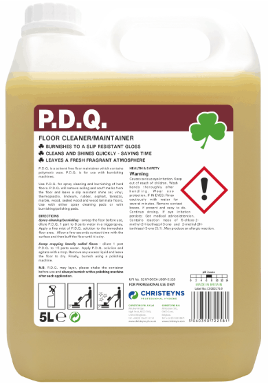 2x5L CLOVER P.D.Q FLOOR CLEANER+MAINTAINER