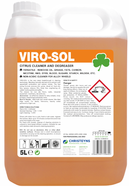 2x5L CLOVER VIRO-SOL CLEANER DEGREASER
