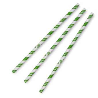 x3000 WRAPPED JUMBO PAPER STRAWS GREEN