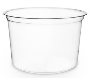x500 16oz PLA ROUND DELI CONTAINER CLEAR
