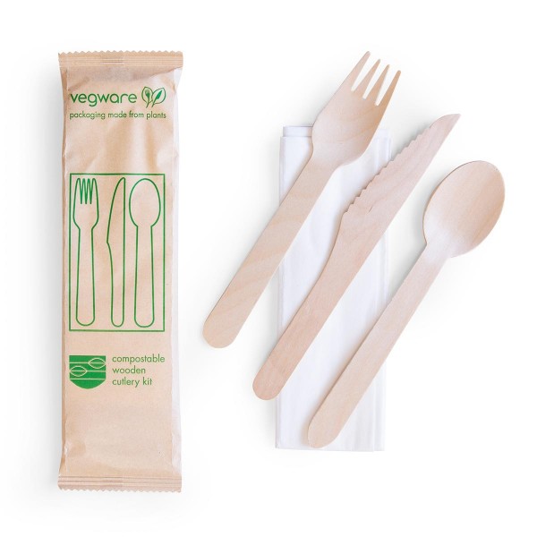 x250 COMPOSTABLE WOODEN CUTLERY KIT