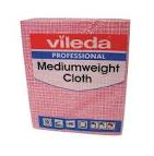 x10 VILEDA RED MEDIUMWEIGHT CLOTH