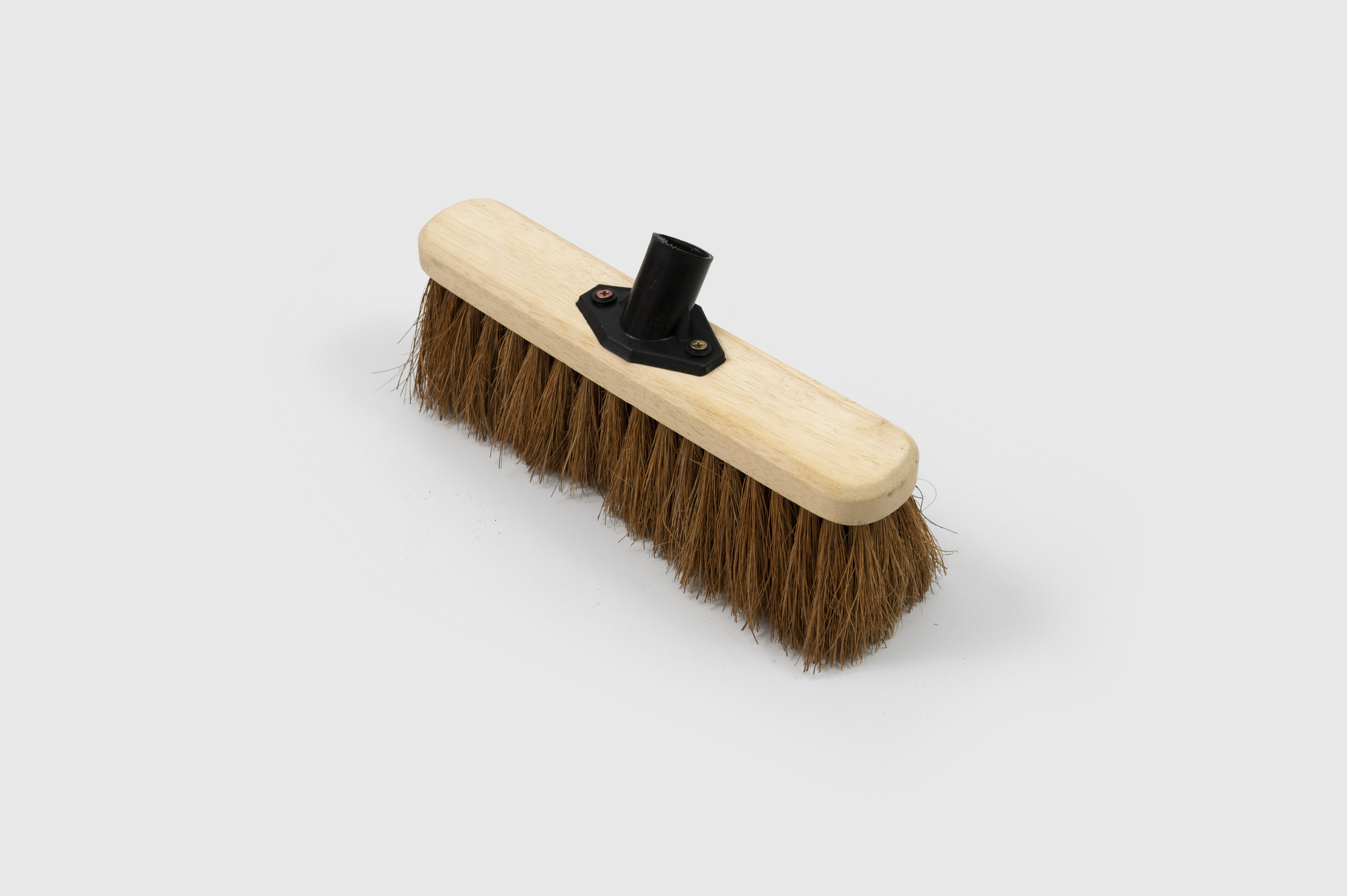 12" Coco Broom c/w Black Plastic Socket & Handle
