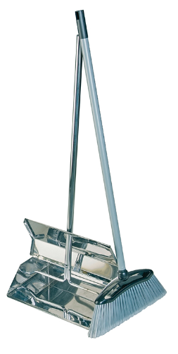 Lobby Dustpan & Brush Set Stainless Steel