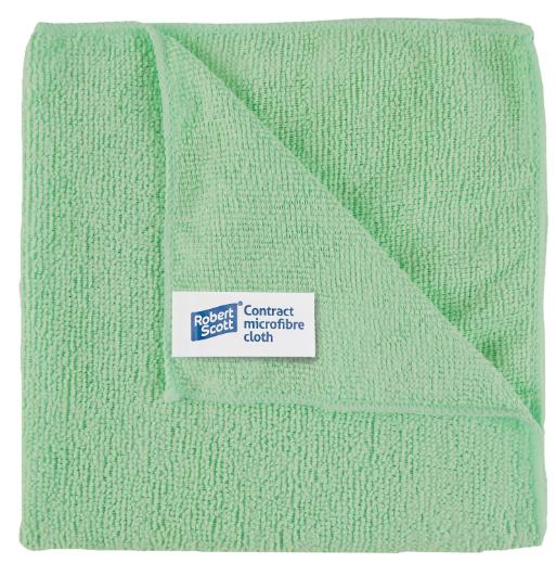 x10 CONTRACT GREEN MICROFIBRE CLOTH 40cm