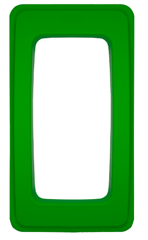x1 DARK GREEN RECYCLING WALL HUGGER LID